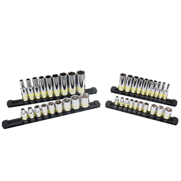 Astro Pneumatic 38PC 4138 Hi-Vis Glowing 1/4'' & 3/8'' Drive Shallow & Deep 6 Point, SAE Socket Set